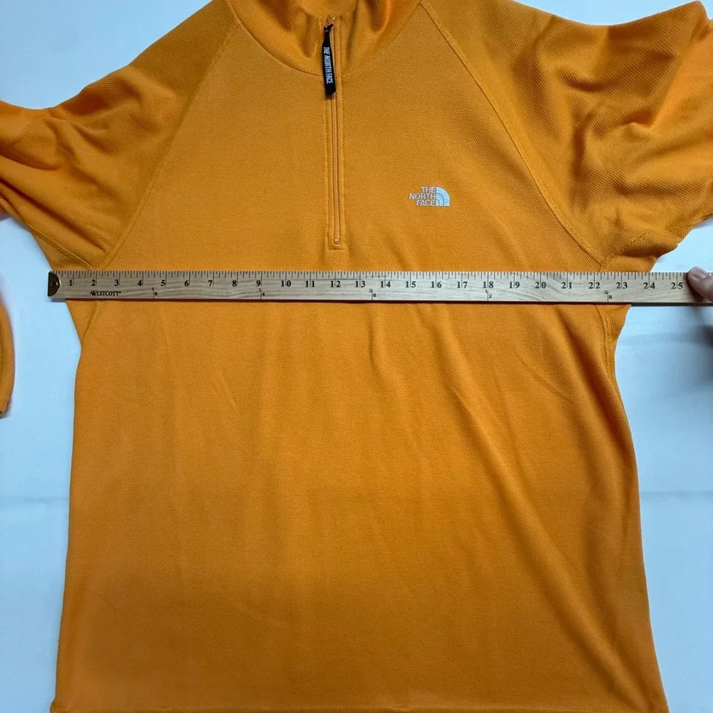 Vintage The North Face Polartec Pullover Men L Orange 1/4 Zip Made USA